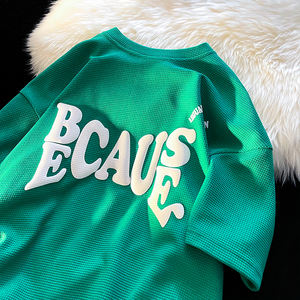 Sifot Vente en gros T-shirt universitaire de sérigraphie unisexe en coton uni pour hommes Logo personnalisé 3d Impression en mousse T-shirts pour hommes - Product Image 1