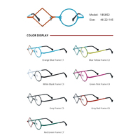Gafas Borregls de titanio coloridas, montura cuadrada romboidal de diseñador para hombre, gafas ópticas de alta calidad para mujer, 185852