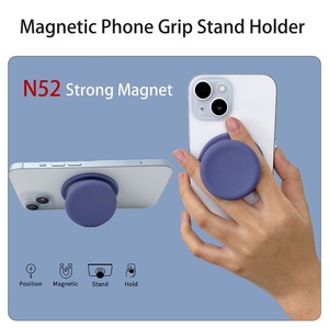 Nhà Máy Tùy Chỉnh Người Giữ Điện Thoại Griptok Từ Poppings Ổ Cắm Điện Thoại Di Động Đứng Trong Suốt Chân Đế Mạnh Mẽ Nam Châm Grip Cho Iphone 15 - Product Image 6