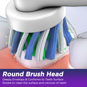 Spazzolino Elettrico Rotante a 5 Velocità per Adulti, 360 Gradi, Setole Morbide, Impermeabile, Sbiancante Sonico, Display LED, Ricaricabile - Product Image 6