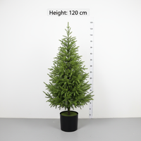 Sapin de Noël artificiel en PE 120 cm, décoration de sol pour intérieur et extérieur, arbres de Noël en pin et cyprès