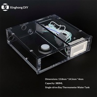 Termometer Posisi Drive Optik Satu Lapis Akrilik Transparan Komputer Berpendingin Air Tanpa Kipas Chassis Cina