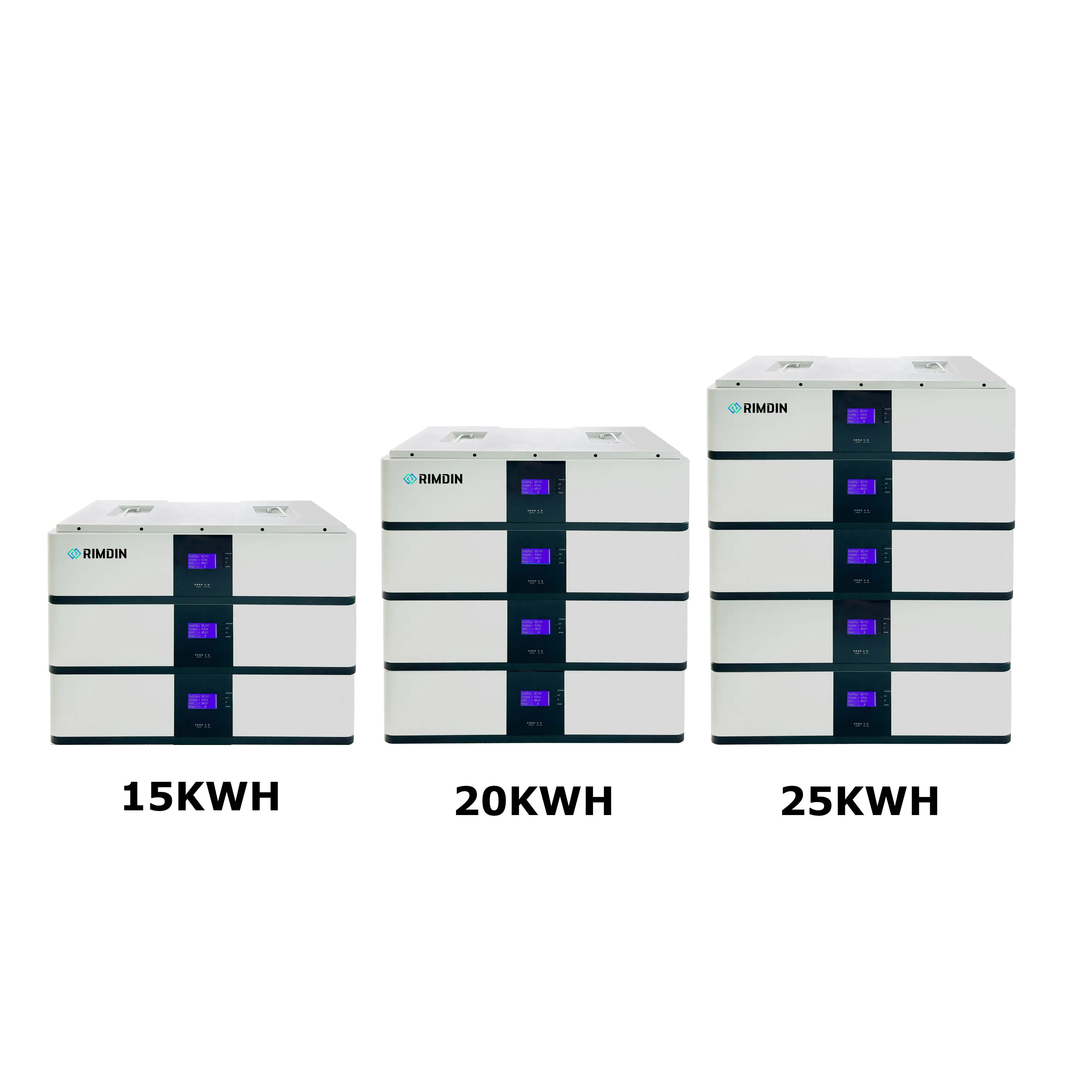 Rimdin 25.6v 200Ah 10kw Lithium-Ionen-Batterien Solar Power Bank System Lifepo4 Batterie pack 24V 5Kwh Home Energie speichers ysteme