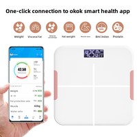 Timbangan Pintar Berkualitas Tinggi Bluetooth Digital untuk Kamar Mandi, Timbangan Berat Badan, Statistik Data, Metrik Berat Badan untuk Area Kebugaran