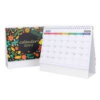 Nouveau modèle de fabrication de calendrier de bureau personnalisé 2026 avec bloc-notes autocollant mémo pour cadeau promotionnel
