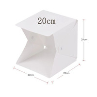 Portabel lipat Studio fotografi LED kotak cahaya & tenda pemotretan dengan latar belakang hitam/putih