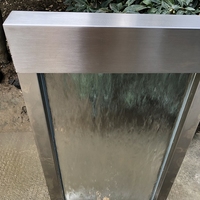 Cascade en verre autoportante de jardin avec lumière LED, cascade murale intérieure, fontaine murale extérieure, cascades