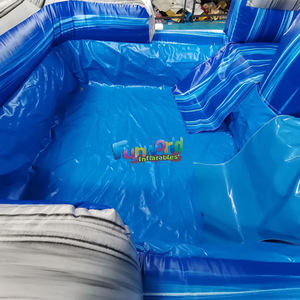 Castillo inflable comercial para niños con piscina, tobogán acuático tropical inflable para patio trasero, casa de brinco acuática comercial. - Product Image 6