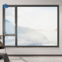 Ventana abatible arqueada abatible moderna con vidrio templado y Marco de aleación de aluminio Cortinas de persiana aisladas Diseño antirrobo