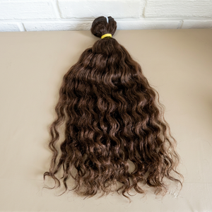 Cheveux humains bruts non traités Remy de temple, en vrac, provenant d'usine d'Inde du Sud, d'un seul donneur, écologiques, lisses, ondulés, bouclés, colorés à la machine - Product Image 1