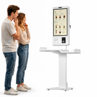 Kiosque de paiement en libre-service à écran tactile avec lecteur de codes-barres, terminal intelligent pour supermarchés et commerces de détail