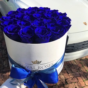 Scatola di imballaggio regalo con cappello di forma rotonda personalizzata di lusso per fiori - Product Image 1