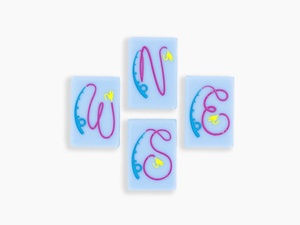 Fichas <span class=keywords><strong>de</strong></span> Mahjong Acrílicas Azul Cielo <span class=keywords><strong>de</strong></span> Lujo Estilo Americano Moderno, Línea Montaña: Fichas <span class=keywords><strong>de</strong></span> Mahjong Verde Salvia, 160 Piezas Pintadas a Mano, Regalo - Product Image 2