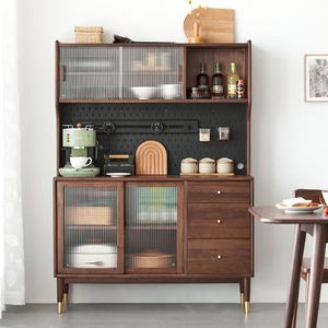 B5144 meubles de cuisine meubles de salle à manger <span class=keywords><strong>buffet</strong></span> en <span class=keywords><strong>bois</strong></span> de noyer antique armoires de cuisine <span class=keywords><strong>haut</strong></span> <span class=keywords><strong>buffet</strong></span> - Product Image 1