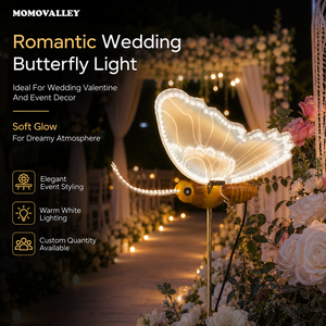Luce Notturna LED 3D Dinamica a Forma di Farfalla, Impermeabile in ABS, per Interni/Esterni, con Ali Volanti, Luce Bianca Calda, Decorazione Natalizia - Product Image 1