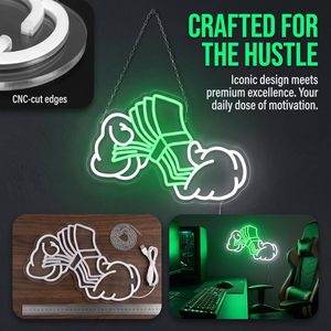 Cash Letreros Neon LED indoor hanging ambient light finance office wall decoration light entrance indicator light luminous <b>sign</b> - Product Image 2