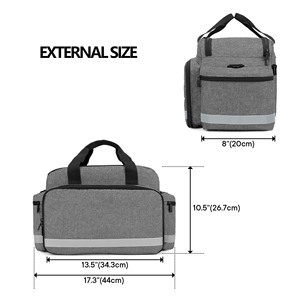 Bolsa de equipo médico para el hogar de uso diario, bolsa de primeros auxilios para enfermera de salud al aire libre de viaje de gran capacidad con tira reflectante - Product Image 5