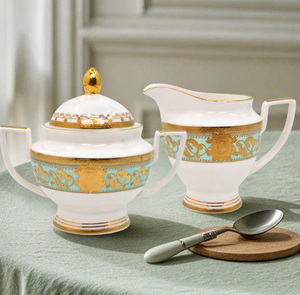 Elegant Heat Resistant Porcelain Coffee <b>Set</b> With Gift Box for Daily Breakfast Afternoon Tea Office Collection - Product Image 3