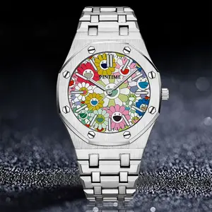 Individuelles Logo OEM ODM Luxus wasserdichte klassische Armbanduhr Eigenmarke minimalistische Edelstahl-Herrenquarzuhren Uhren