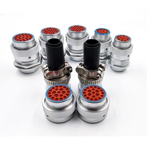 Conector de enchufe automotriz Hd34-24-23pe, 24 posiciones, carcasa de plástico plateada para montaje estándar Dechi - Product Image 3