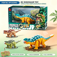 Jouet dinosaure Therizinosaurus télécommandé EPT 2,4 GHz - Dinosaure réaliste qui marche avec assemblage DIY, lumières LED et son