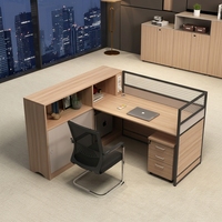 Poste de travail modulaire moderne pour bureau, cloison de séparation, bureau pour personnel, mobilier de bureau, table de travail multi-personnes avec armoire de rangement