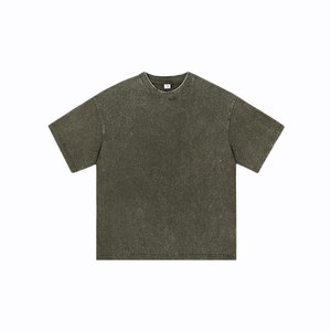 เสื้อยืดผู้ชาย230GSM ซักกรดเสื้อยืดแขนสั้นผ้าฝ้าย100% โอเวอร์ไซส์ออกแบบโลโก้ได้ตามต้องการ - Product Image 4