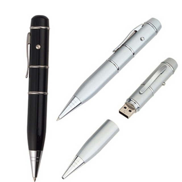 New Metal Ballpoint Pen USB Flash Drive Laser Engraving USB 2.0 Interface 64GB Portable Business Gift 1-Year Warranty Model M009