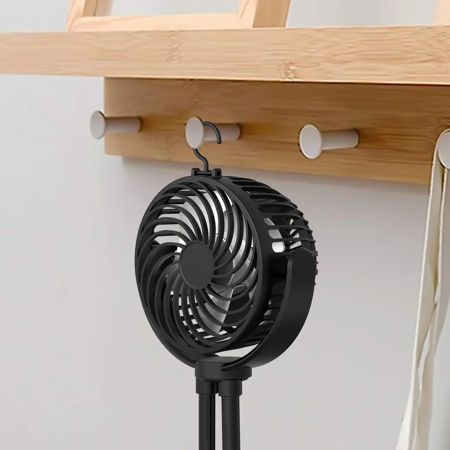 RoHS 4 In 1 asılı el ayarlanabilir 5V USB şarj edilebilir kablosuz hava soğutma taşınabilir Fan elektrikli DC masa Flex akıllı Fan