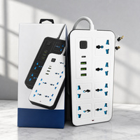 Multiprise industrielle sur mesure 2m 2000W 6 prises universelles avec ports USB Type-C et interrupteur de contrôle