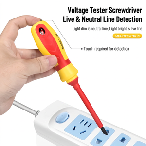 Insulated <b>Screwdriver</b> Set With Voltage Tester Flat Head Multifunctional For Electrical Repair - Product Image 1