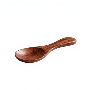 Cuillère à café en bois artisanale écologique classique avec finition polie miroir pour café en poudre et sucre, idéale pour les cadeaux - Product Image 2