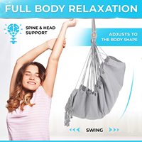 Fauteuil suspendu en macramé surdimensionné WOQI, hamac pour enfants avec support pour la relaxation corporelle, pour le camping et l'extérieur