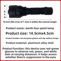 Outils d'entraînement visuel, ophtalmologie, lampe à clip rechargeable rouge/verte à quatre trous pour le contrôle de la vue