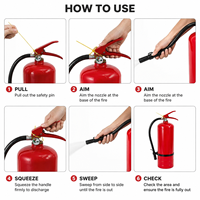 Extincteur ABC manuel robuste de 6 kg, appareil durable pour la prévention des incendies en intérieur et en extérieur