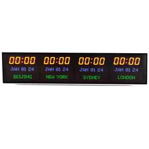 Zhong xiaoxiao thương hiệu lớn LED kỹ thuật số múi giờ đồng hồ treo tường với ngày 4 khu Thiết kế điện hiện đại bao gồm cả Tính năng <span class=keywords><strong>radio</strong></span> - Product Image 5