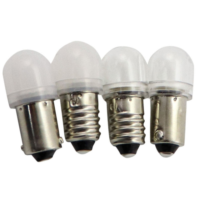 Milky Cap BA9S E10 LED Indicator Light 12V 24V 36V Red Yellow Blue Green BA9S Instrument Bulb