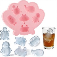 Nouveau moule en silicone pour gâteau, bonbons, chocolat, fudge, dessert, savon, plâtre, bougies, avec motifs de vie marine et de dessins animés, outils de fabrication DIY