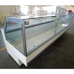 Supermarket Refrigerator Freezer Corner Fresh Meat Chiller/commercial Deli Display Refrigerator Fresh Fish Service Counter