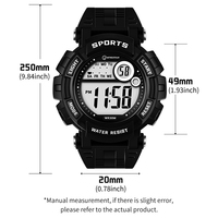 Montres Mingrui pour hommes, multifonctions, résistantes à l'eau jusqu'à 30 mètres, montres de sport étanches, montres numériques électroniques
