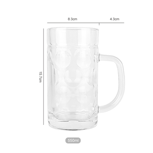16oz alvéolé oktoberfest 0.5 litres chopes à bière en verre chope à bière stein avec poignée à vendre - Product Image 4