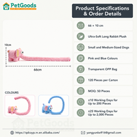 Juguete de Peluche con Sonido para Perros, Elefante de 66 cm, Juguete Interactivo de Arrastre con Pelaje Largo y Suave para Perros Pequeños y Medianos, Uso Diario en Interiores/Exteriores