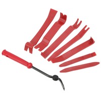 Juego de 8 Herramientas para Desmontar el Panel de Audio del Automóvil, Kit de Reparación y Mantenimiento para Remover la Decoración del Tablero, Rojo