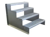 Marches d'escalier en treillis métallique ondulé en acier inoxydable galvanisé à chaud, antidérapantes, à dents, pour usage industriel