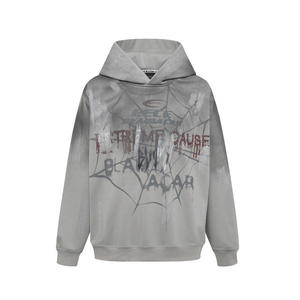 High Street Cool <span class=keywords><strong>Guy</strong></span> Hoodie 100% Coton Gradient Design Trendy INSYN Washed Damage Effect Thick Ink-Sparyed Hommes Femmes - Product Image 5