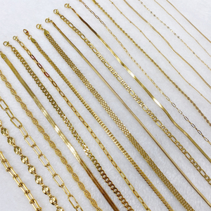 Collier de chaîne à maillons cubains en acier inoxydable classique de haute qualité plaqué or 18 carats pour unisexe - Product Image 2