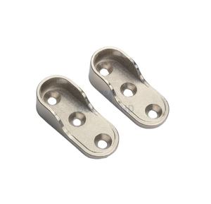 Support de suspension d'<span class=keywords><strong>angle</strong></span> ovale pour <span class=keywords><strong>tringle</strong></span> de placard avec tube en alliage de zinc finition nickel pour armoire - Product Image 2