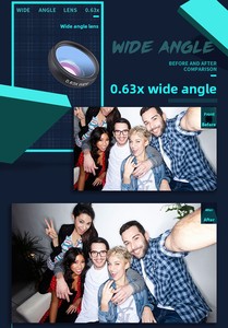 Kit d'objectifs universels pour téléphone 10 en 1, grand angle 0,63X, <span class=keywords><strong>macro</strong></span> 15X, 198 °   Filtre d'objectif Fisheye Téléobjectif CPL Star Flow Kaléidoscope - Product Image 6