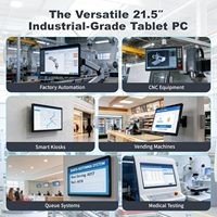 Panel PC Todo en Uno de 21.5 Pulgadas con Pantalla Táctil Industrial sin Ventilador, Windows 11 Pro N100, 8GB DDR4, 128GB ROM, 1920x1080 IPS