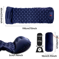 Matelas de camping extérieur en TPU et nylon, gonflable à la main, imperméable, léger, modulable, pour tente et randonnée